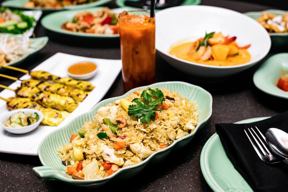 Delicious Thai fried rice with chicken.